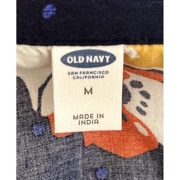 Old Navy Pullover Navy Multi Color Floral Print Swing Dress Size Medium (8/10) - Picture 3 of 13